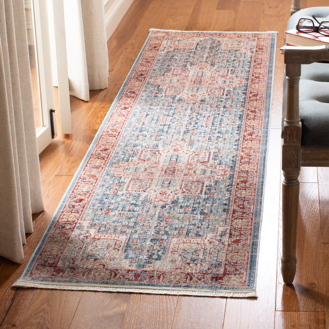 SAFAVIEH Kenitra Collection KRA659M Blue / Red Rug Image 2