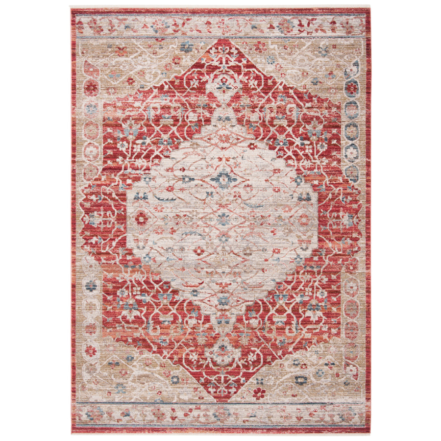 SAFAVIEH Kenitra Collection KRA661R Red / Beige Rug Image 1