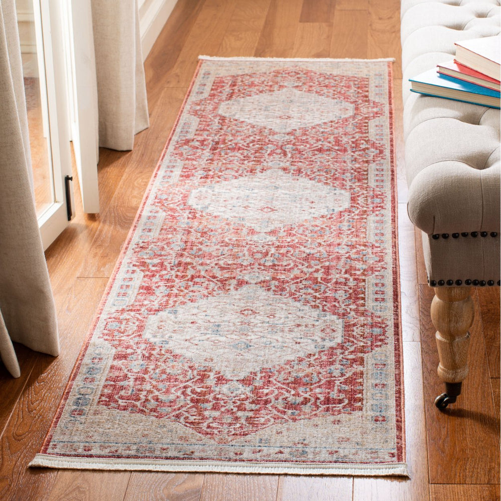 SAFAVIEH Kenitra Collection KRA661R Red / Beige Rug Image 2