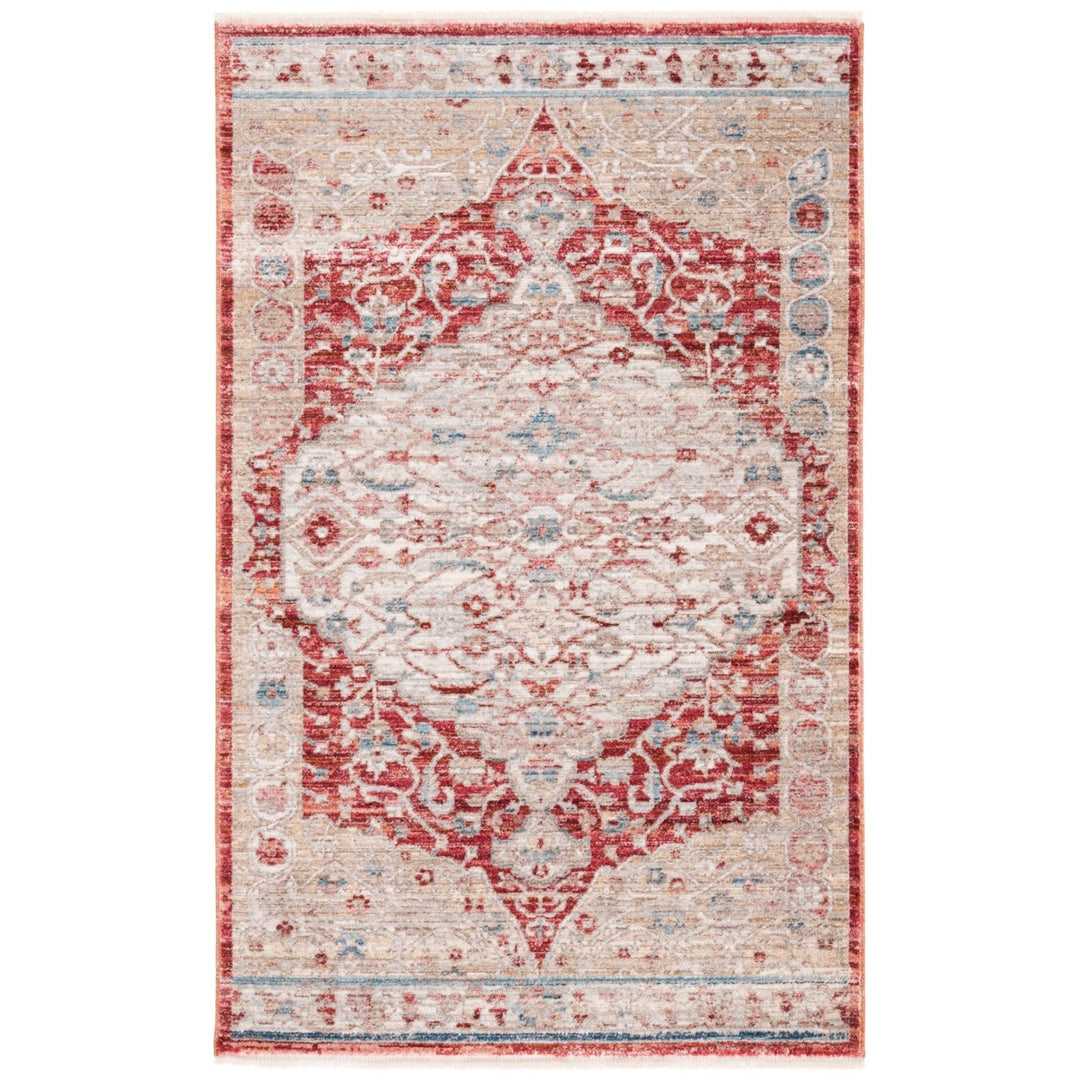 SAFAVIEH Kenitra Collection KRA661R Red / Beige Rug Image 1