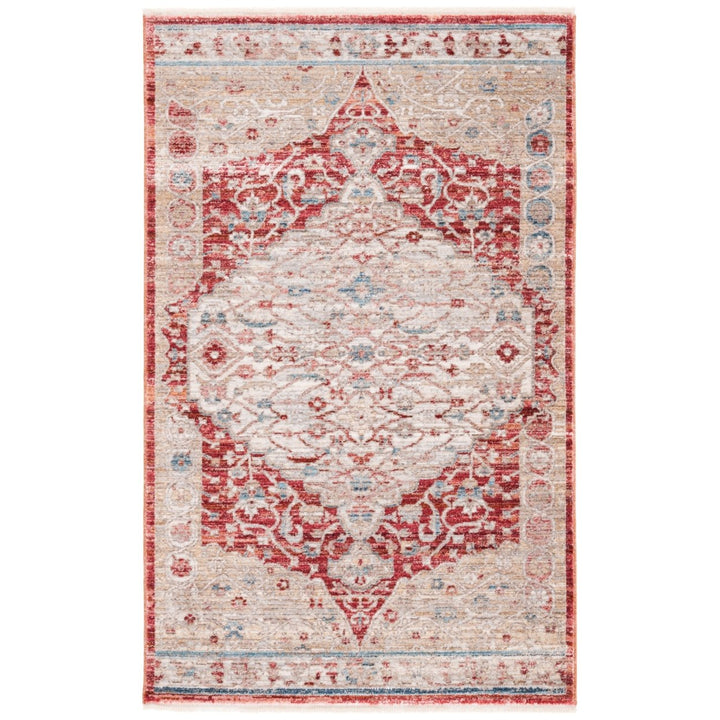 SAFAVIEH Kenitra Collection KRA661R Red / Beige Rug Image 1