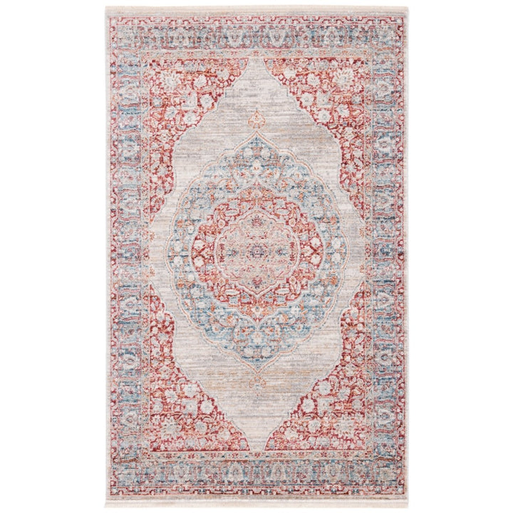 SAFAVIEH Kenitra Collection KRA678B Ivory / Red Rug Image 1