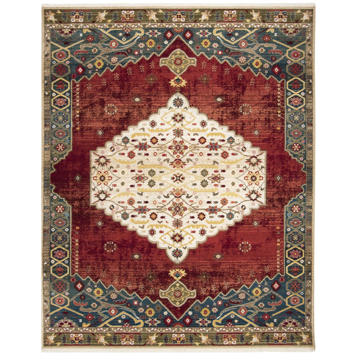 SAFAVIEH Kashan Collection KSN300B Ivory / Blue Rug Image 1