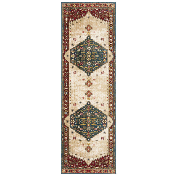 SAFAVIEH Kashan Collection KSN300A Blue / Red Rug Image 3