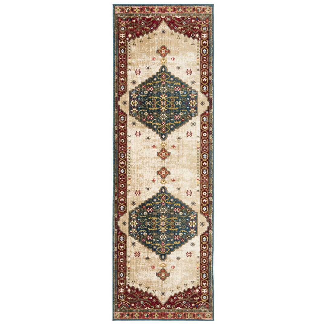 SAFAVIEH Kashan Collection KSN300A Blue / Red Rug Image 1