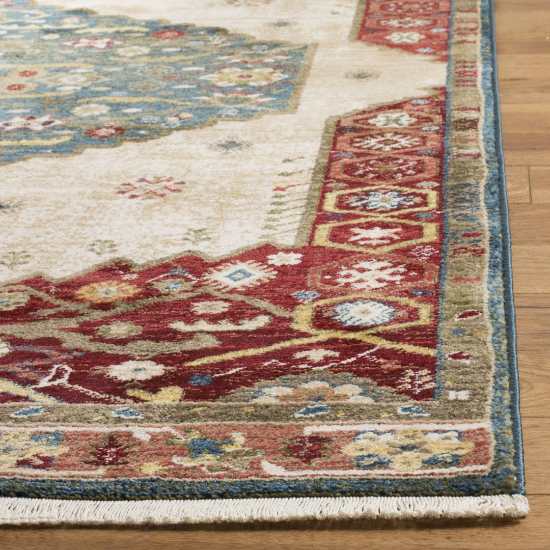 SAFAVIEH Kashan Collection KSN300A Blue / Red Rug Image 4