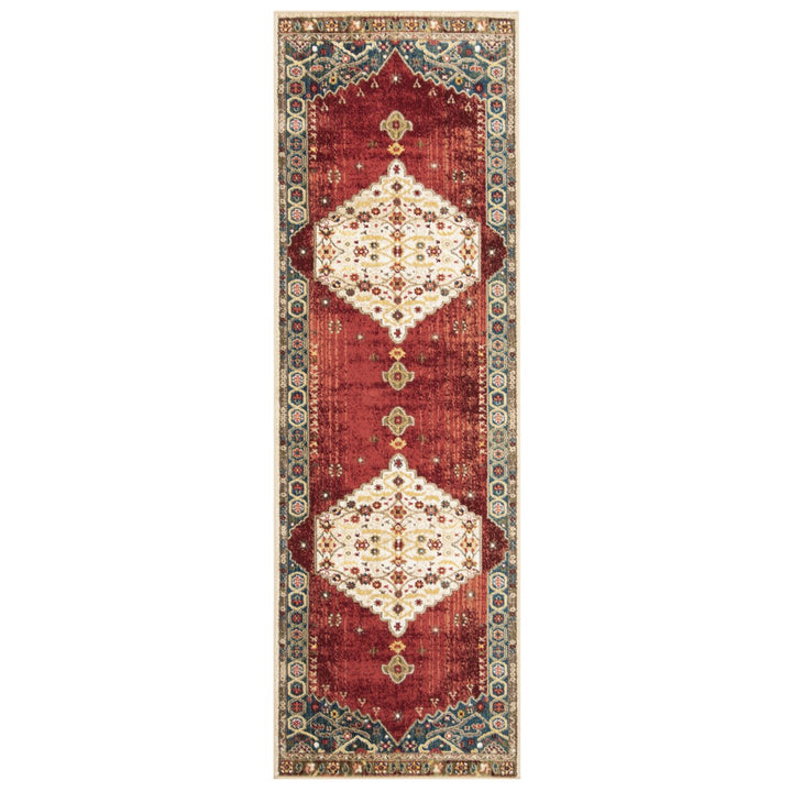 SAFAVIEH Kashan Collection KSN300B Ivory / Blue Rug Image 3