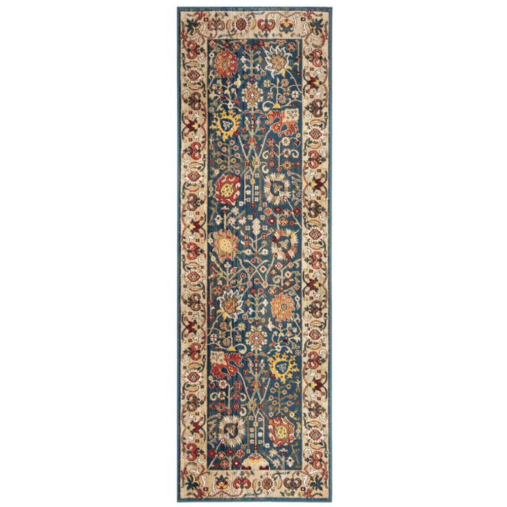 SAFAVIEH KSN303G Kashan Blue / Tan Image 2