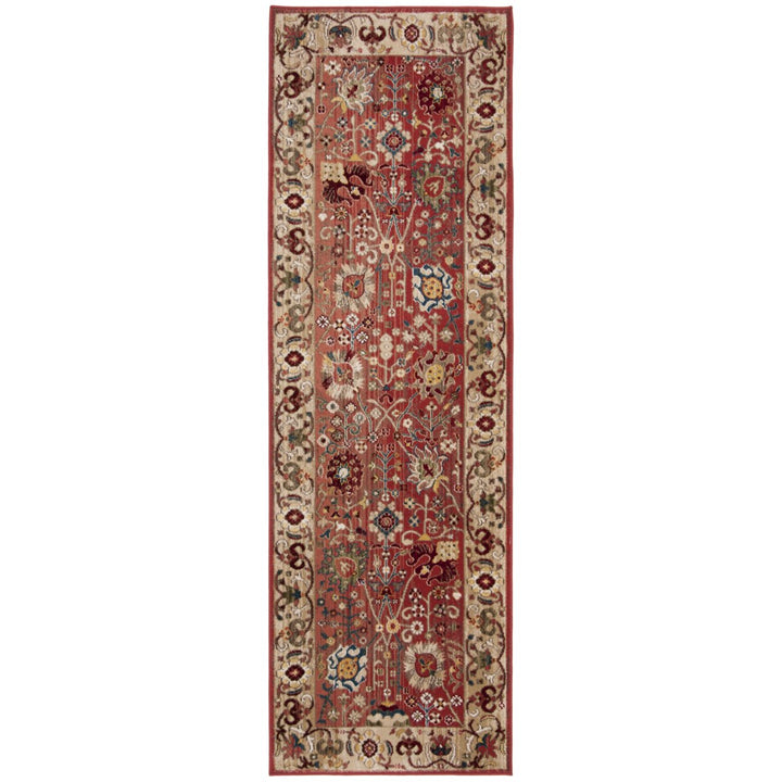 SAFAVIEH Kashan Collection KSN303L Red / Beige Rug Image 1