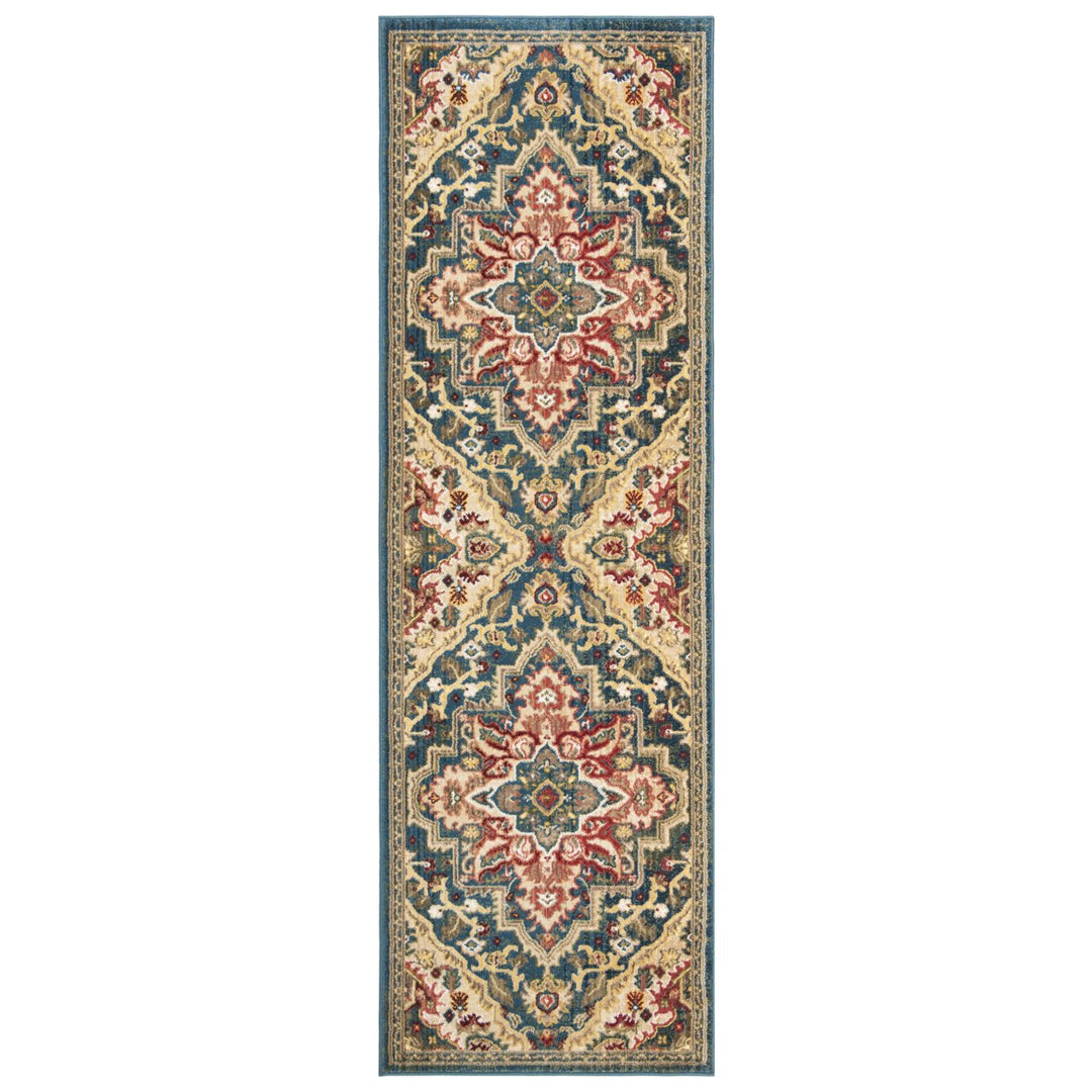 SAFAVIEH Kashan Collection KSN304B Blue / Beige Rug Image 1