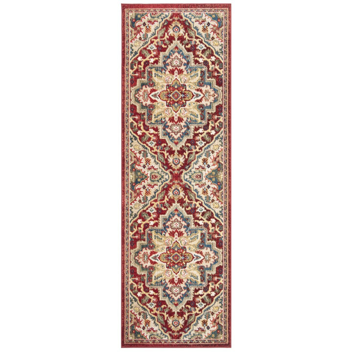 SAFAVIEH Kashan Collection KSN304D Red / Beige Rug Image 1