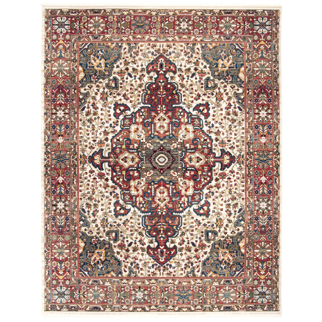 SAFAVIEH Kashan Collection KSN305B Ivory / Blue Rug Image 1