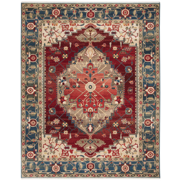 SAFAVIEH Kashan Collection KSN306M Blue / Red Rug Image 1