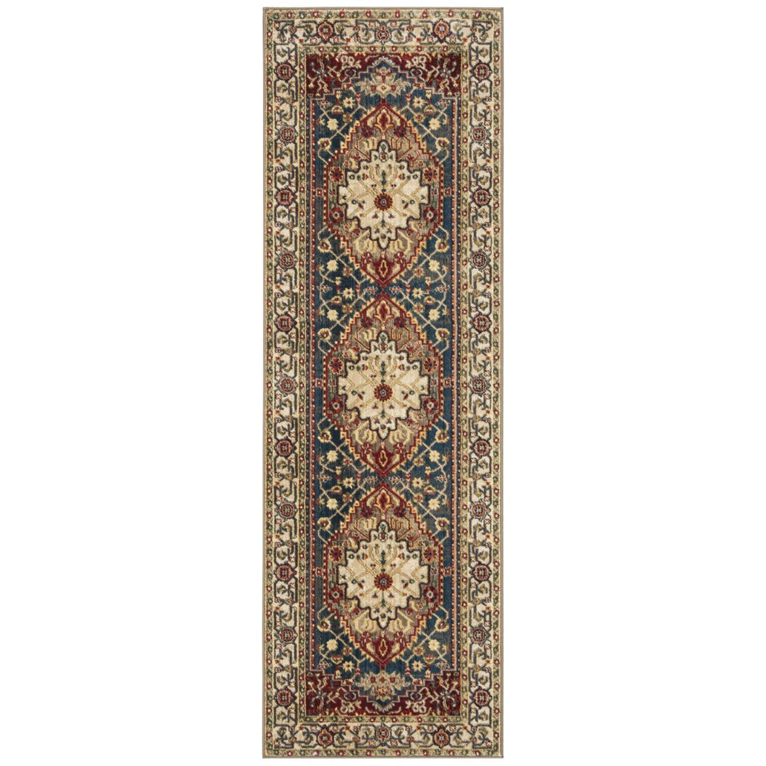 SAFAVIEH Kashan Collection KSN306A Ivory / Blue Rug Image 1