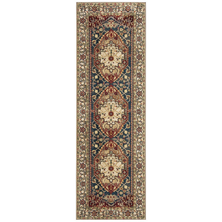 SAFAVIEH Kashan Collection KSN306A Ivory / Blue Rug Image 1