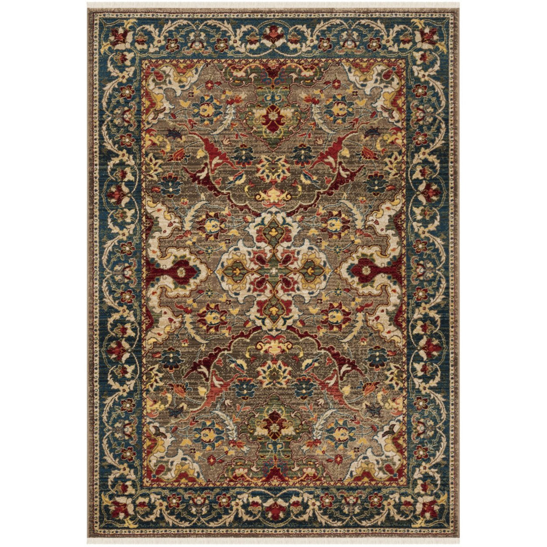 SAFAVIEH Kashan Collection KSN307E Taupe / Blue Rug Image 1