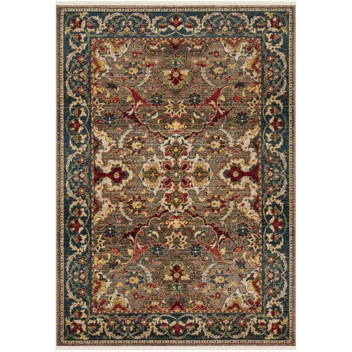 SAFAVIEH Kashan Collection KSN307E Taupe / Blue Rug Image 1