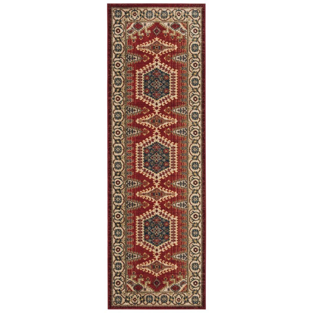 SAFAVIEH Kashan Collection KSN308Q Red / Ivory Rug Image 1