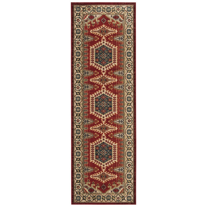 SAFAVIEH Kashan Collection KSN308Q Red / Ivory Rug Image 1