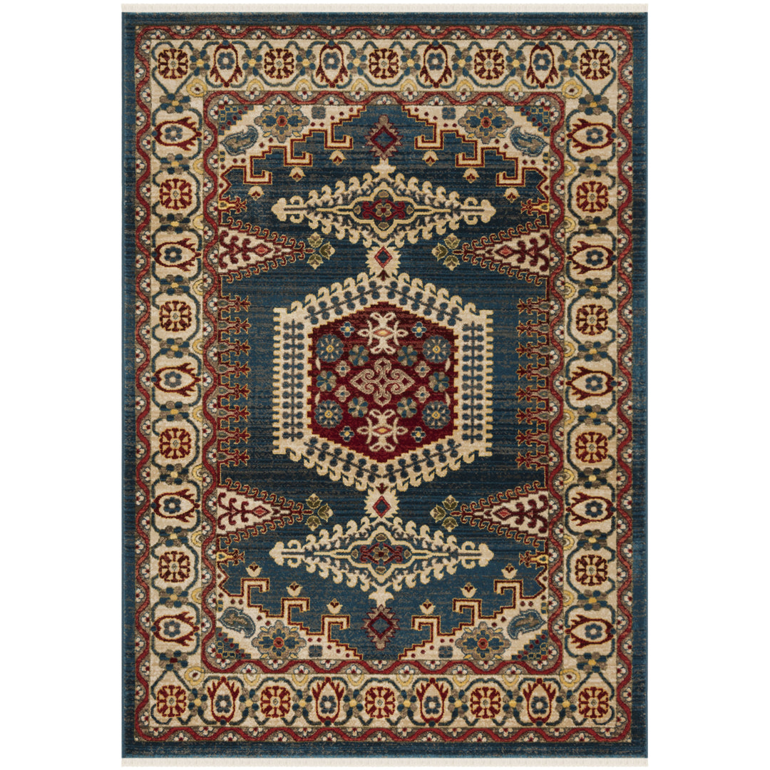 SAFAVIEH Kashan Collection KSN308N Navy Blue / Ivory Rug Image 6