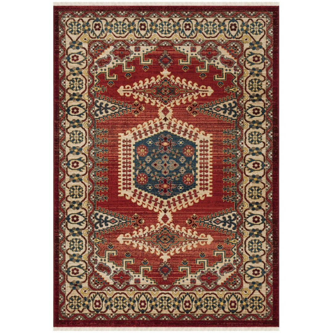 SAFAVIEH Kashan Collection KSN308Q Red / Ivory Rug Image 1