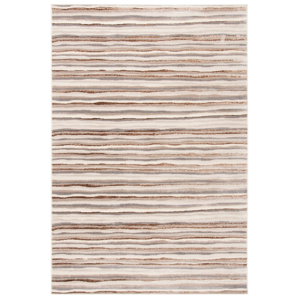 SAFAVIEH Lagoon Collection LGN148B Ivory / Brown Rug Image 2