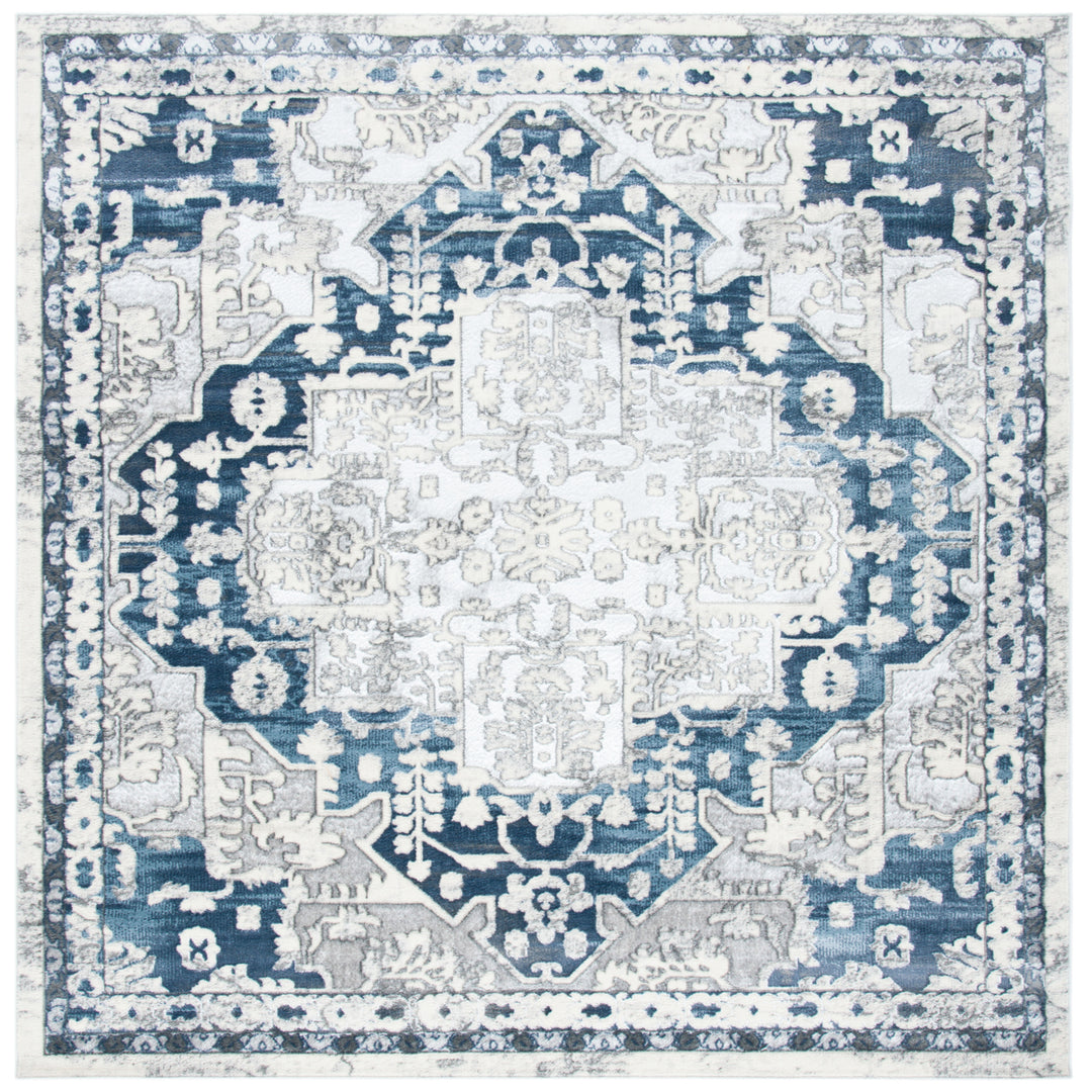 SAFAVIEH Lagoon Collection LGN172N Navy / Grey Rug Image 4