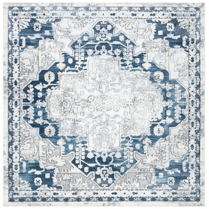 SAFAVIEH Lagoon Collection LGN172N Navy / Grey Rug Image 4