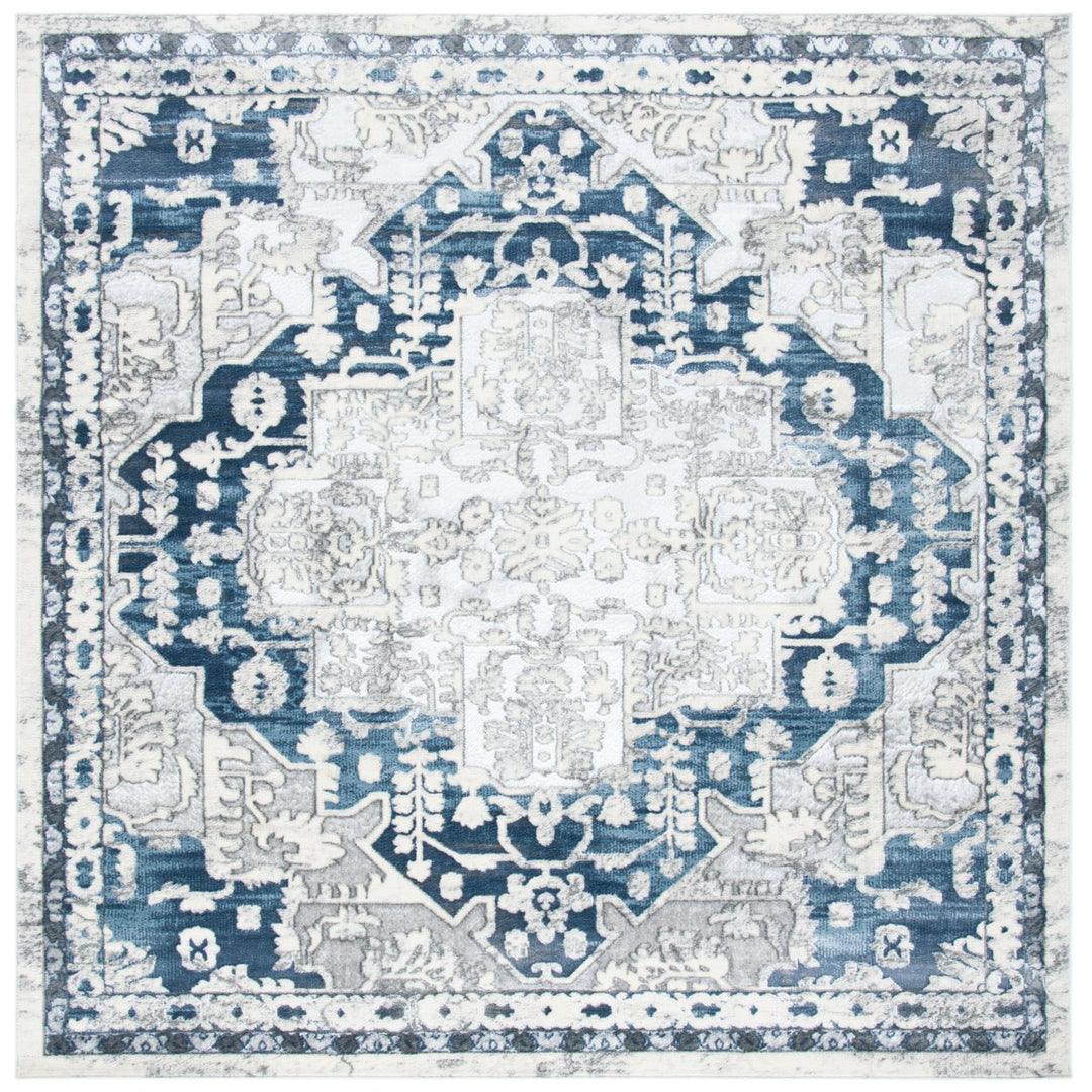 SAFAVIEH Lagoon Collection LGN172N Navy / Grey Rug Image 1