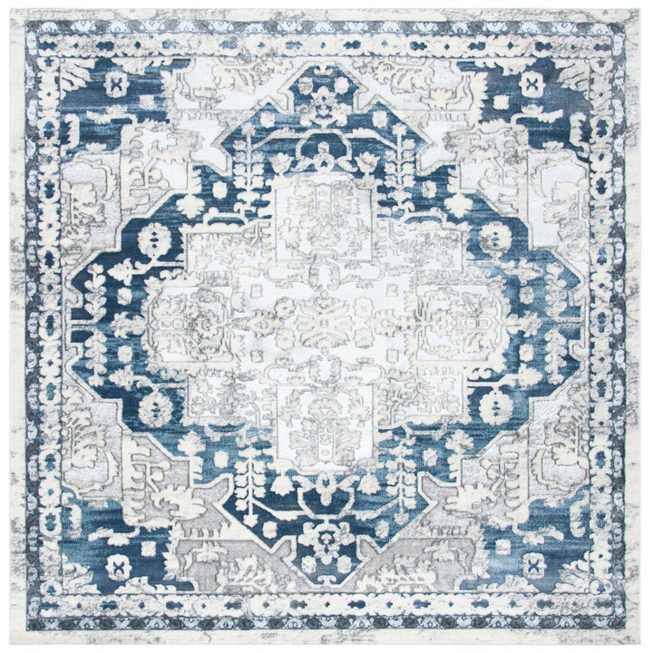 SAFAVIEH Lagoon Collection LGN172N Navy / Grey Rug Image 1