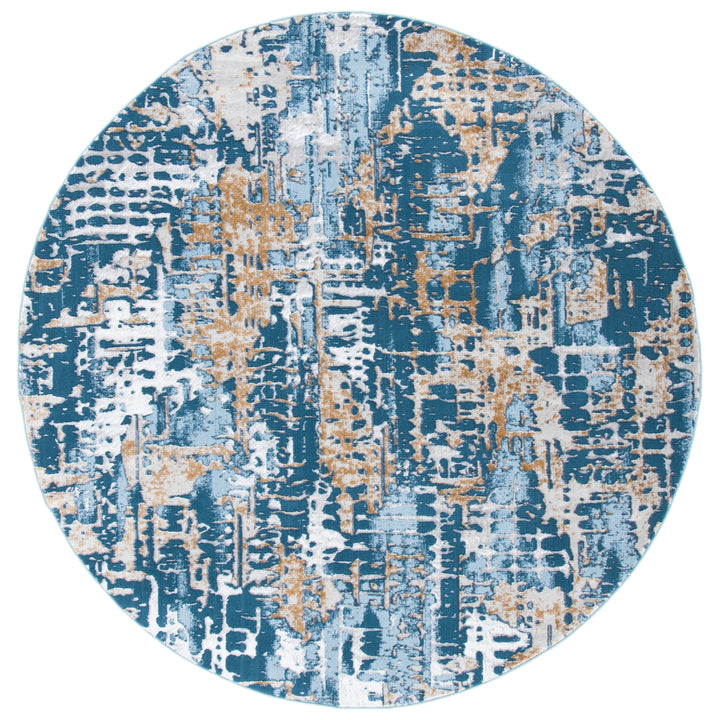 SAFAVIEH Lagoon Collection LGN174M Blue / Gold Rug Image 3