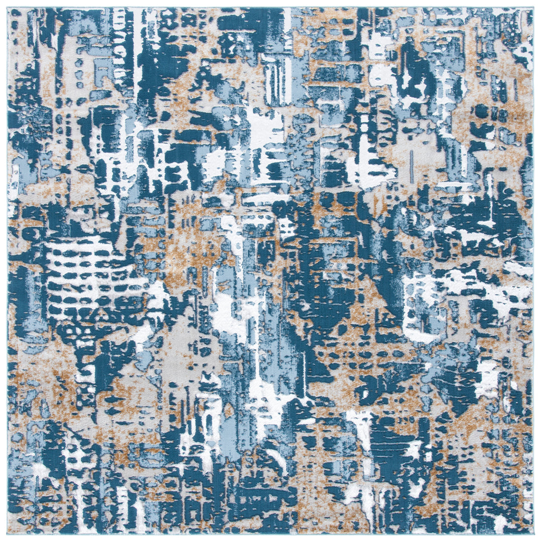 SAFAVIEH Lagoon Collection LGN174M Blue / Gold Rug Image 4