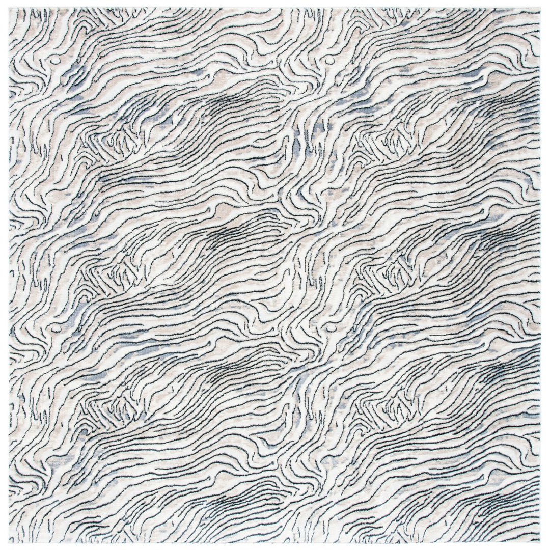 SAFAVIEH Lagoon Collection LGN187A Ivory / Grey Rug Image 4