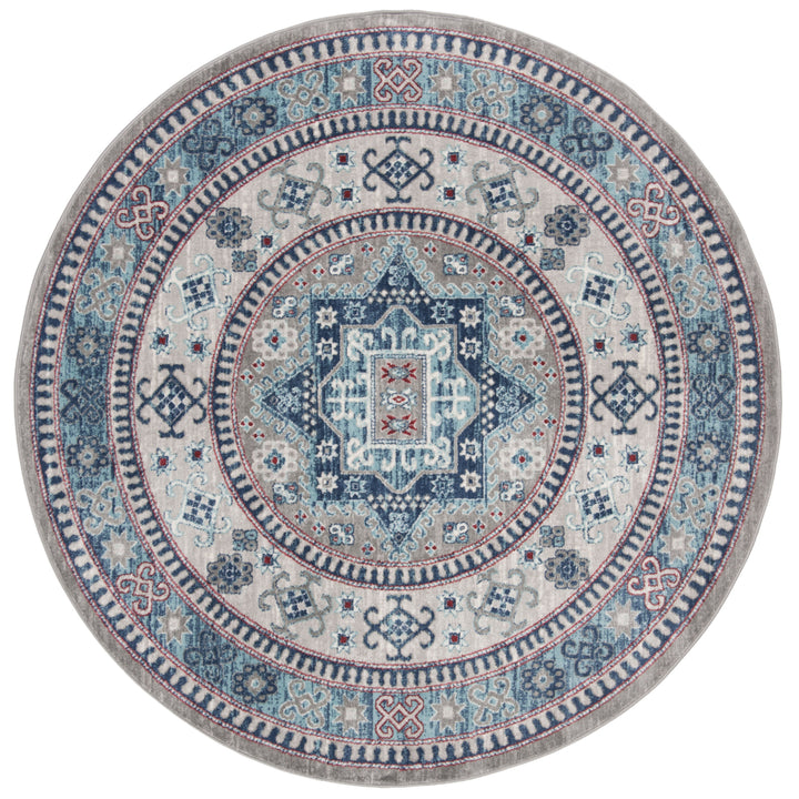 SAFAVIEH Kazak Collection KZK122G Grey / Blue Rug Image 3