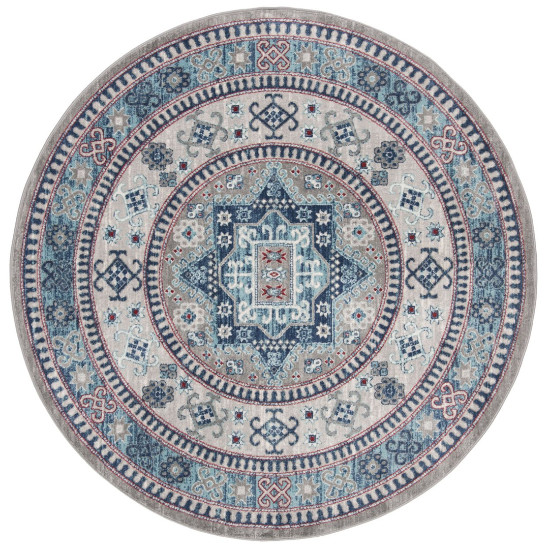 SAFAVIEH Kazak Collection KZK122G Grey / Blue Rug Image 1