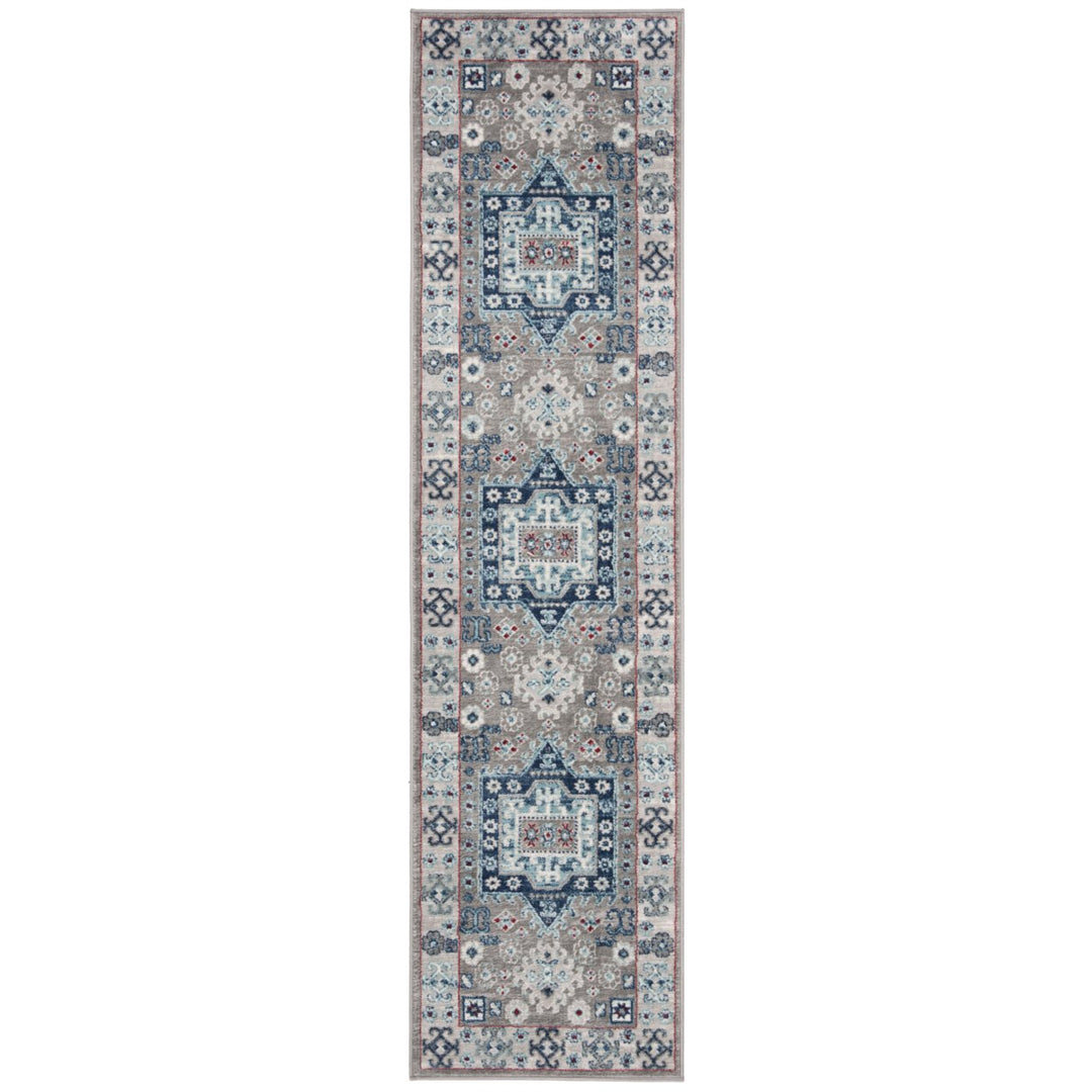 SAFAVIEH Kazak Collection KZK122G Grey / Blue Rug Image 1