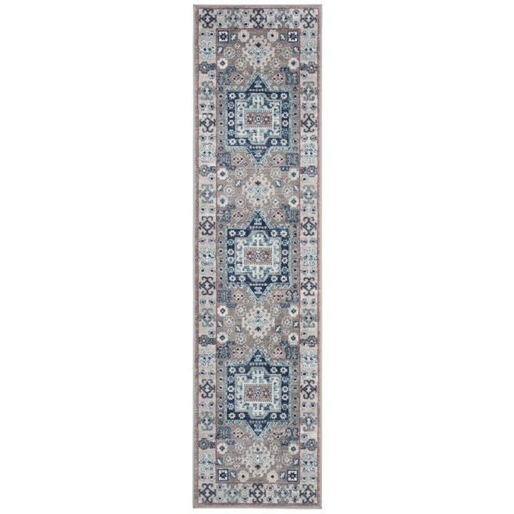 SAFAVIEH Kazak Collection KZK122G Grey / Blue Rug Image 1