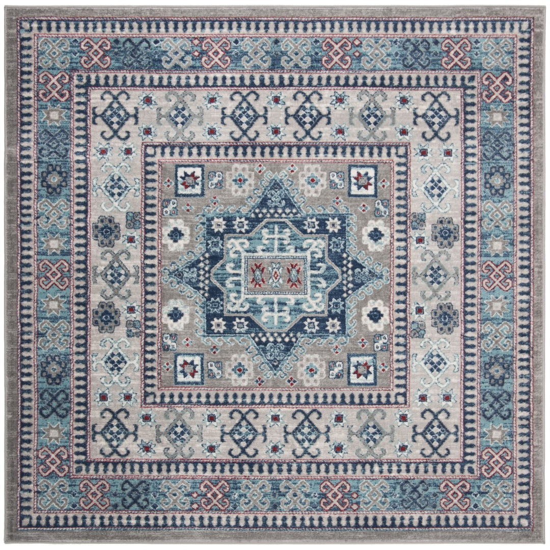 SAFAVIEH Kazak Collection KZK122G Grey / Blue Rug Image 1