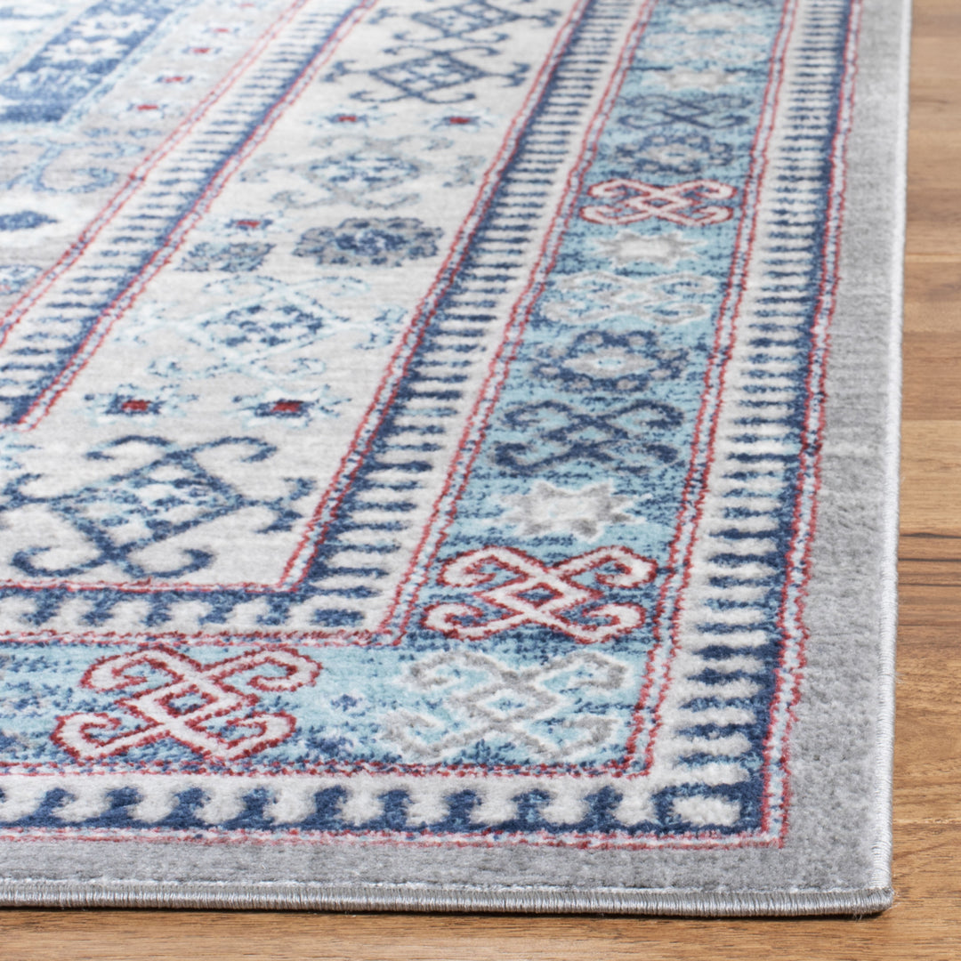 SAFAVIEH Kazak Collection KZK122G Grey / Blue Rug Image 6