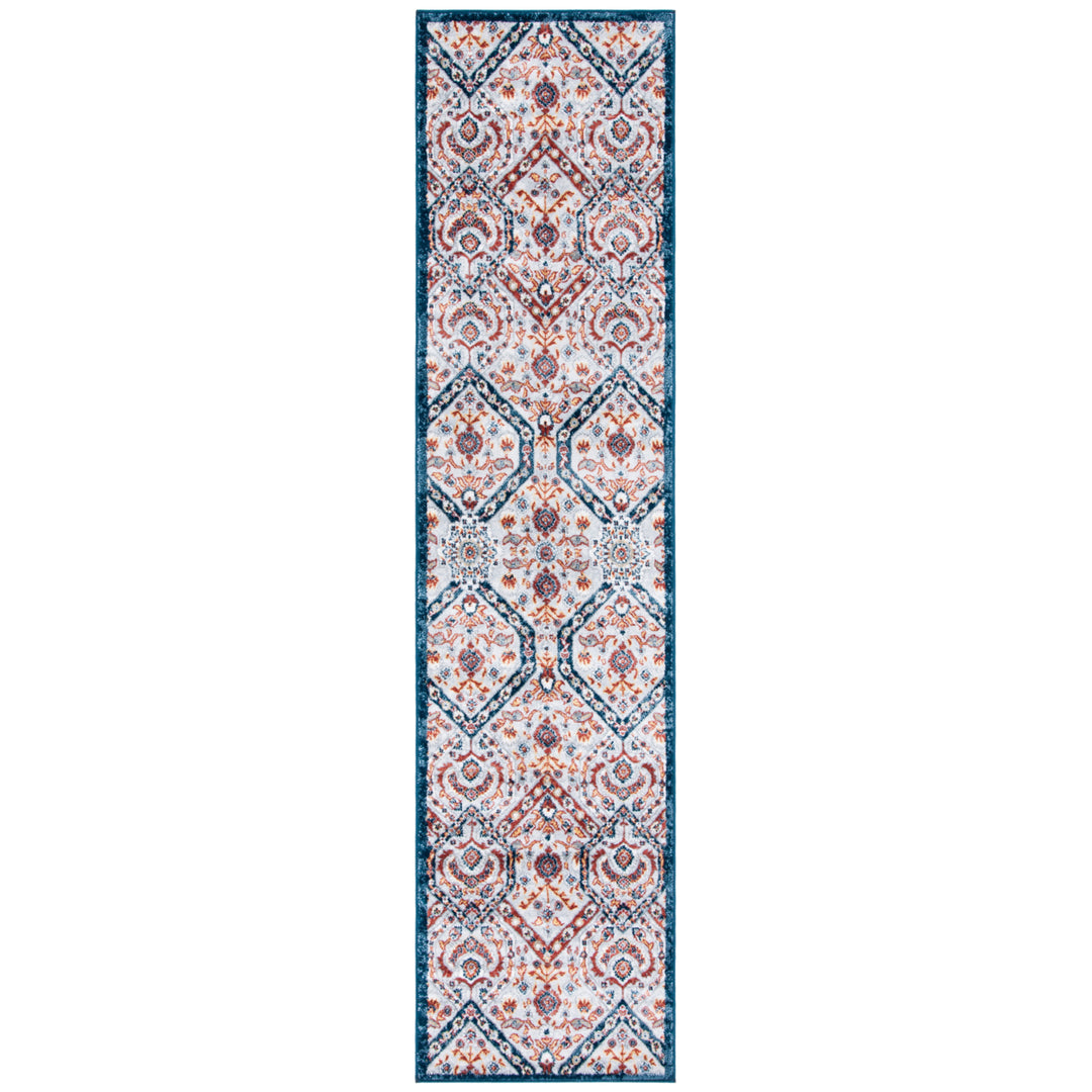 SAFAVIEH Lagoon Collection LGN238U Brown / Navy Rug Image 1