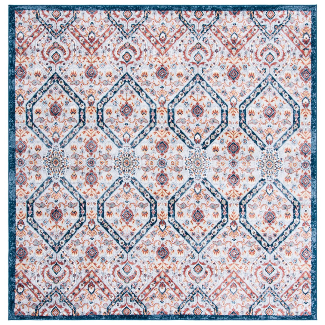 SAFAVIEH Lagoon Collection LGN238U Brown / Navy Rug Image 1