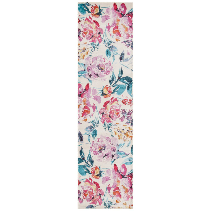 SAFAVIEH Lillian Collection LLN376A Ivory / Rose Rug Image 1