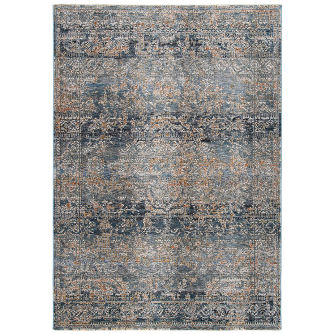 SAFAVIEH Limitee Collection LIM748H Charcoal / Blue Rug Image 1