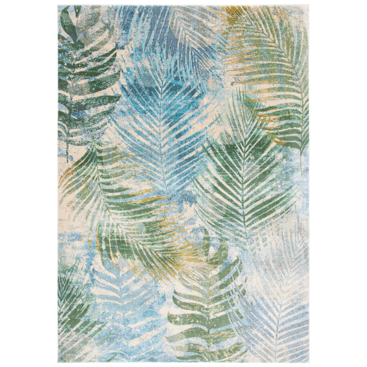 SAFAVIEH Lillian Collection LLN308M Blue / Green Rug Image 1