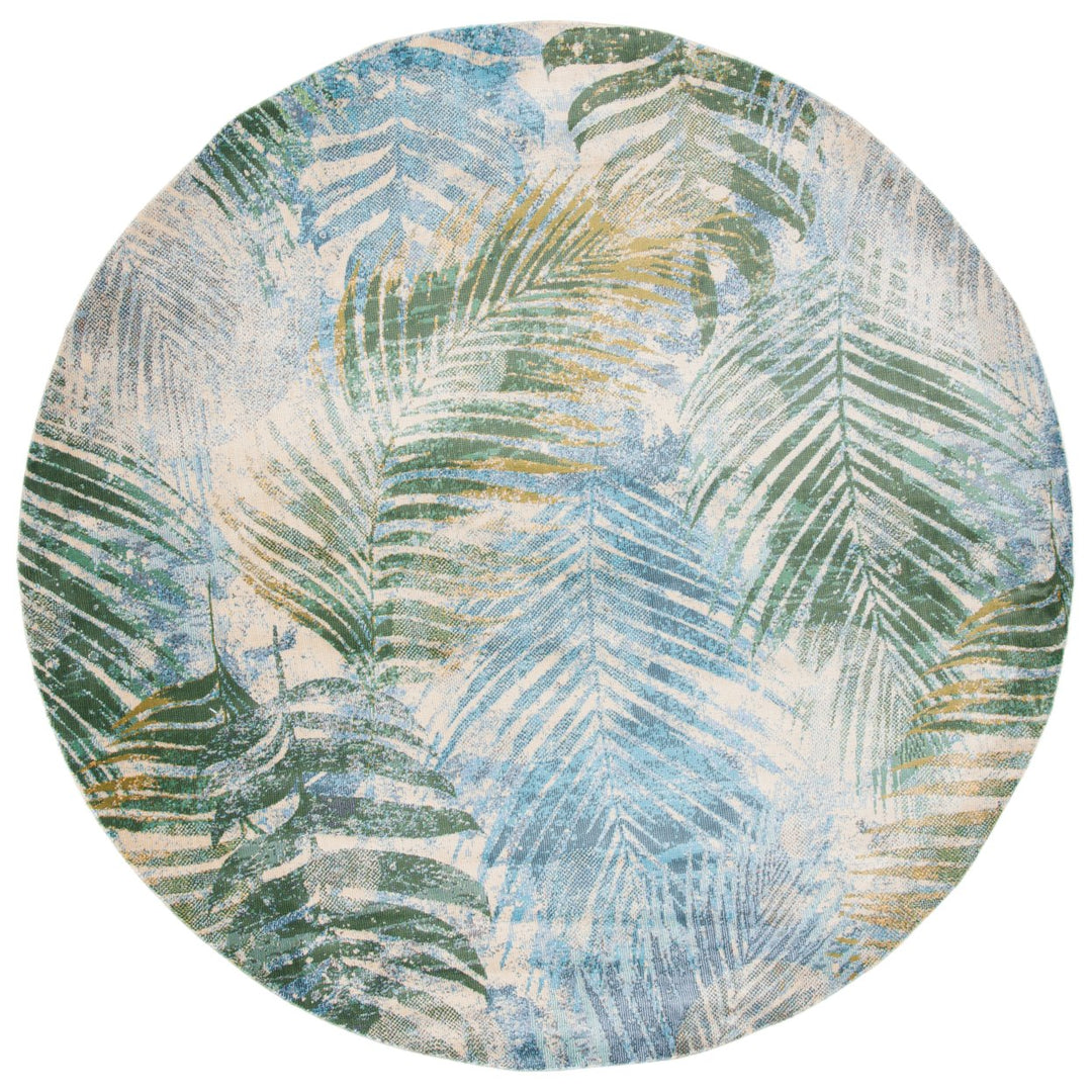 SAFAVIEH Lillian Collection LLN308M Blue / Green Rug Image 1