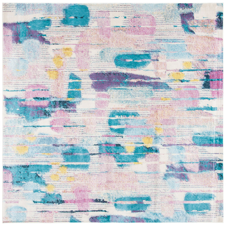 SAFAVIEH Lillian Collection LLN375U Pink / Turquoise Rug Image 2