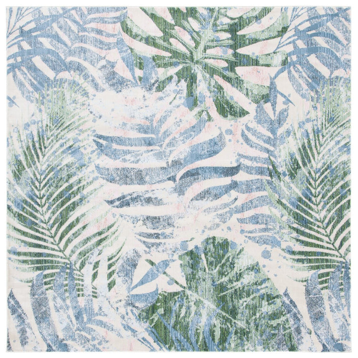 SAFAVIEH Lillian Collection LLN382Y Green / Blue Rug Image 4