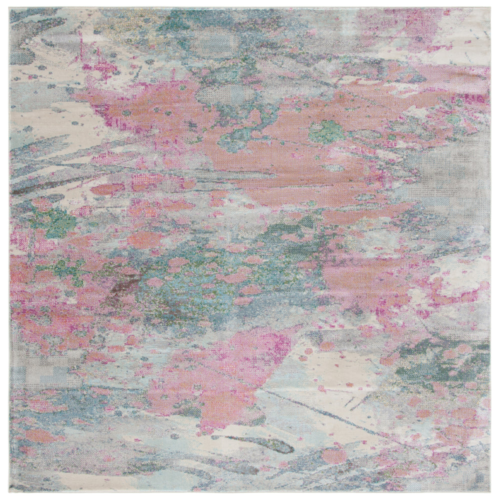 SAFAVIEH Lillian Collection LLN381A Ivory / Pink Rug Image 2