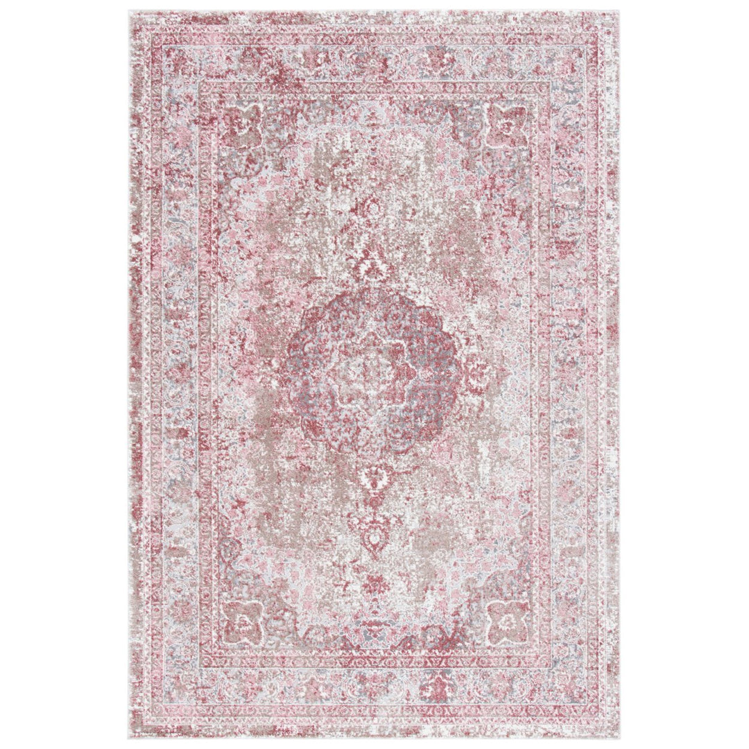 SAFAVIEH Lilypond Collection LLP843A Ivory / Rose Rug Image 1