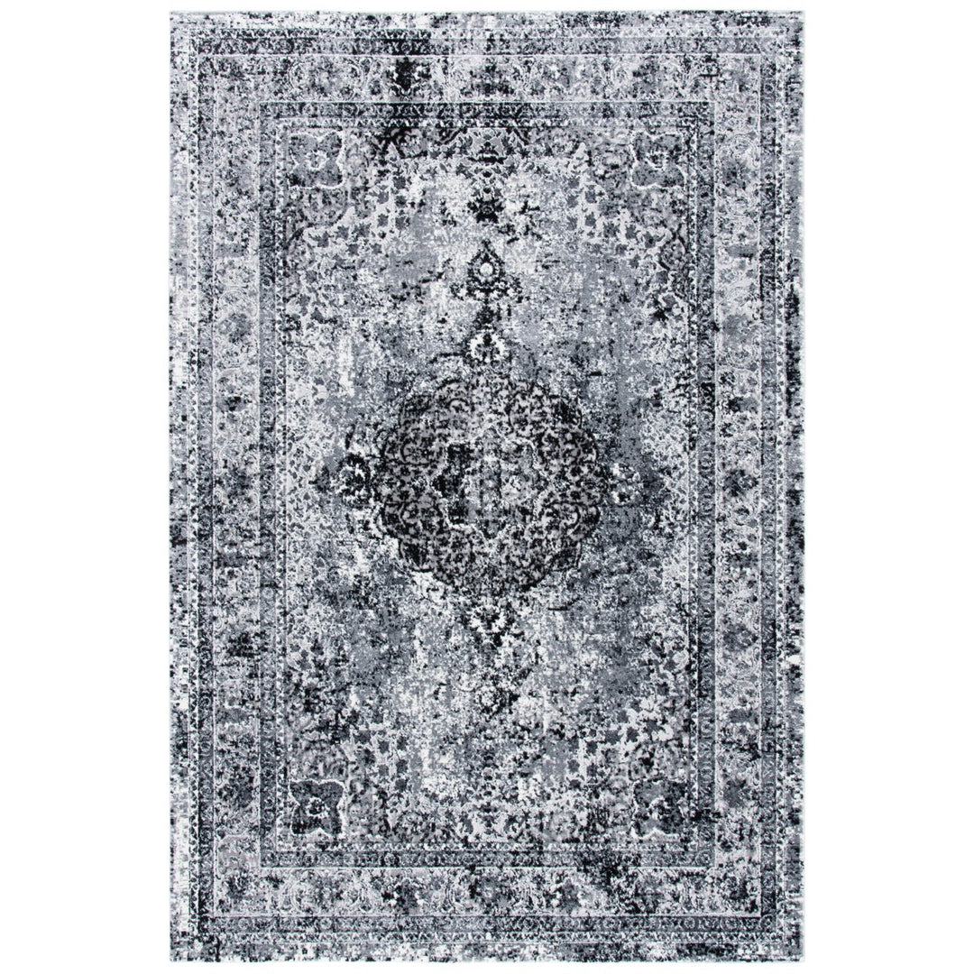 SAFAVIEH Lilypond Collection LLP843F Grey / Dark Grey Rug Image 1